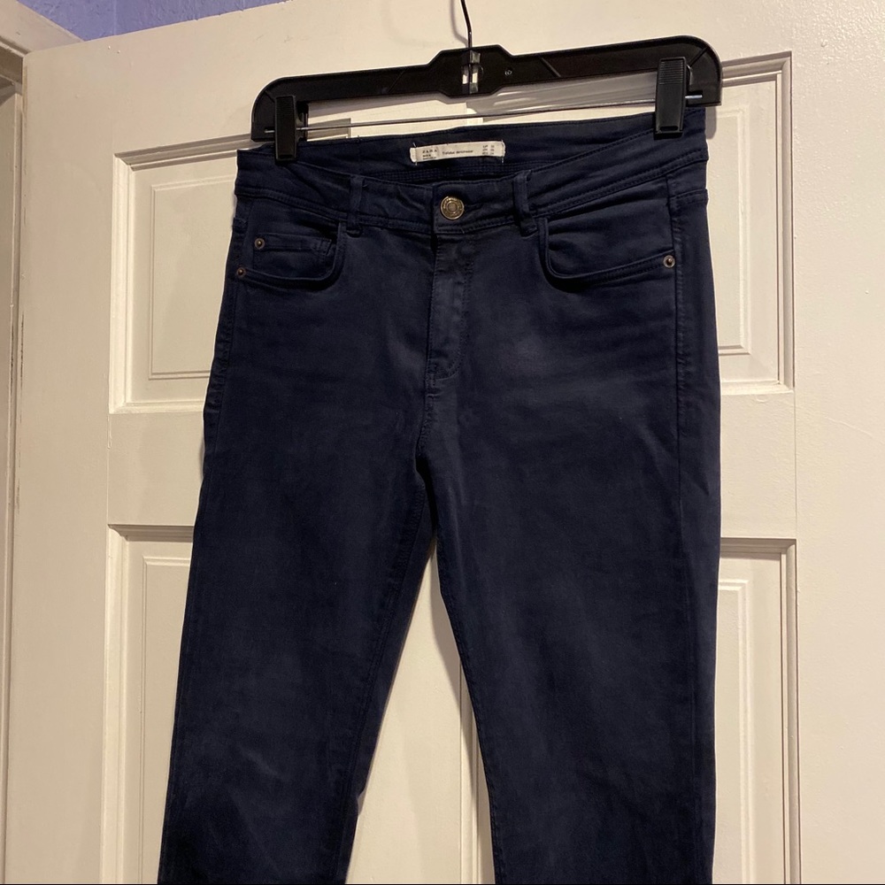 Zara suede-like skinny jeans